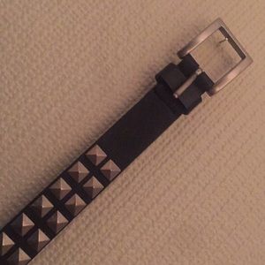 silver stud black belt